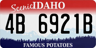 ID license plate 4B6921B