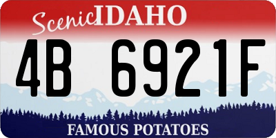 ID license plate 4B6921F