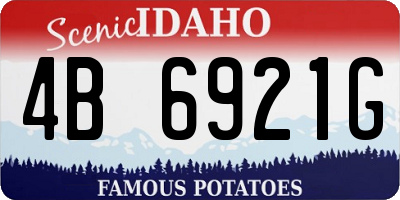 ID license plate 4B6921G
