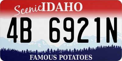 ID license plate 4B6921N