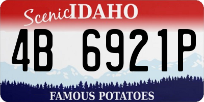 ID license plate 4B6921P
