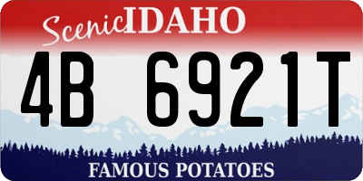ID license plate 4B6921T