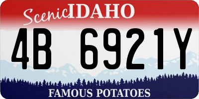 ID license plate 4B6921Y