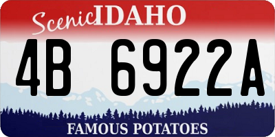ID license plate 4B6922A