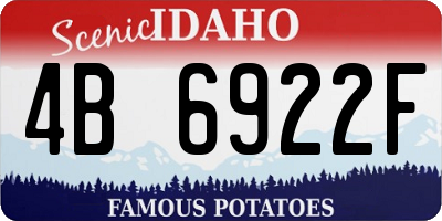 ID license plate 4B6922F
