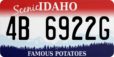 ID license plate 4B6922G