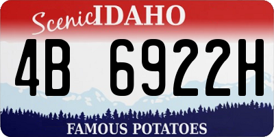 ID license plate 4B6922H