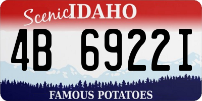 ID license plate 4B6922I