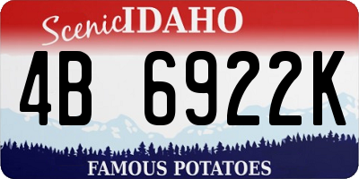 ID license plate 4B6922K