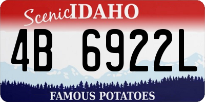 ID license plate 4B6922L
