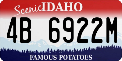 ID license plate 4B6922M