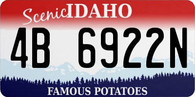 ID license plate 4B6922N