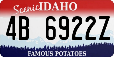 ID license plate 4B6922Z