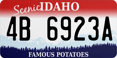 ID license plate 4B6923A