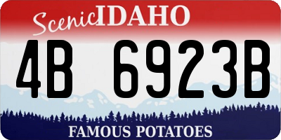 ID license plate 4B6923B