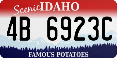 ID license plate 4B6923C