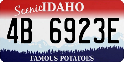 ID license plate 4B6923E