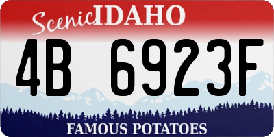 ID license plate 4B6923F