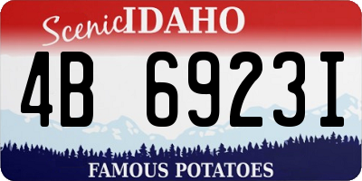 ID license plate 4B6923I