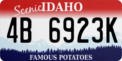 ID license plate 4B6923K