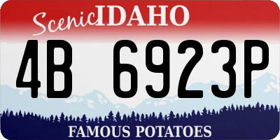 ID license plate 4B6923P
