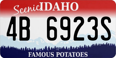 ID license plate 4B6923S