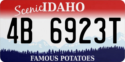 ID license plate 4B6923T