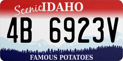 ID license plate 4B6923V