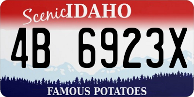 ID license plate 4B6923X