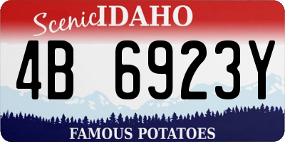 ID license plate 4B6923Y