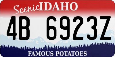 ID license plate 4B6923Z