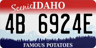 ID license plate 4B6924E