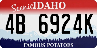 ID license plate 4B6924K