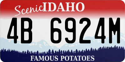 ID license plate 4B6924M