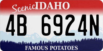 ID license plate 4B6924N