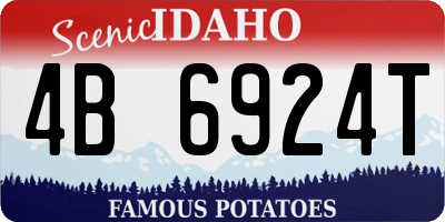 ID license plate 4B6924T