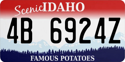 ID license plate 4B6924Z