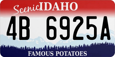 ID license plate 4B6925A