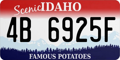ID license plate 4B6925F