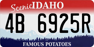 ID license plate 4B6925R