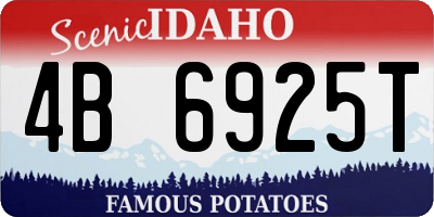 ID license plate 4B6925T