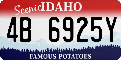 ID license plate 4B6925Y