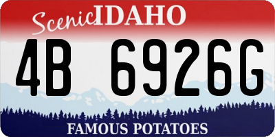 ID license plate 4B6926G