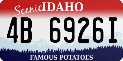 ID license plate 4B6926I