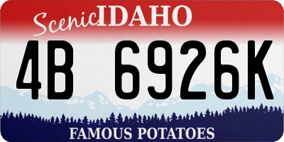 ID license plate 4B6926K