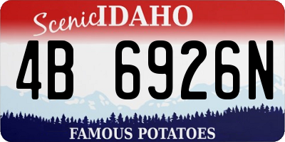 ID license plate 4B6926N