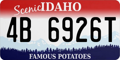 ID license plate 4B6926T