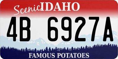 ID license plate 4B6927A