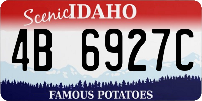 ID license plate 4B6927C