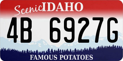 ID license plate 4B6927G